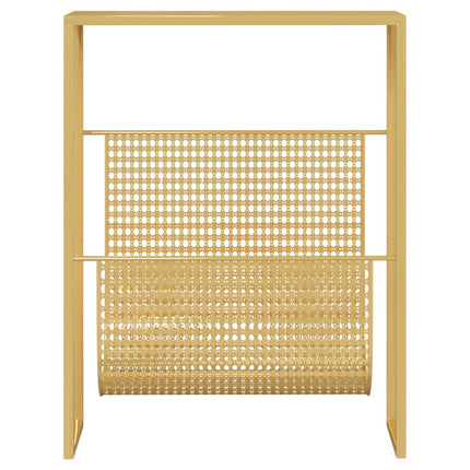 magasinholder 35x15x45 cm stål guldfarvet