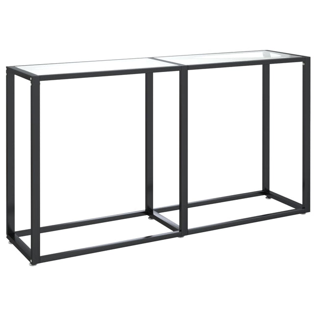 konsolbord 140x35x75,5 cm hærdet glas transparent