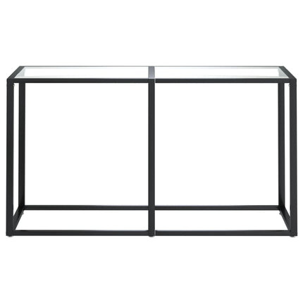 konsolbord 140x35x75,5 cm hærdet glas transparent