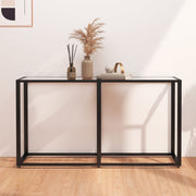 konsolbord 140x35x75,5 cm hærdet glas transparent