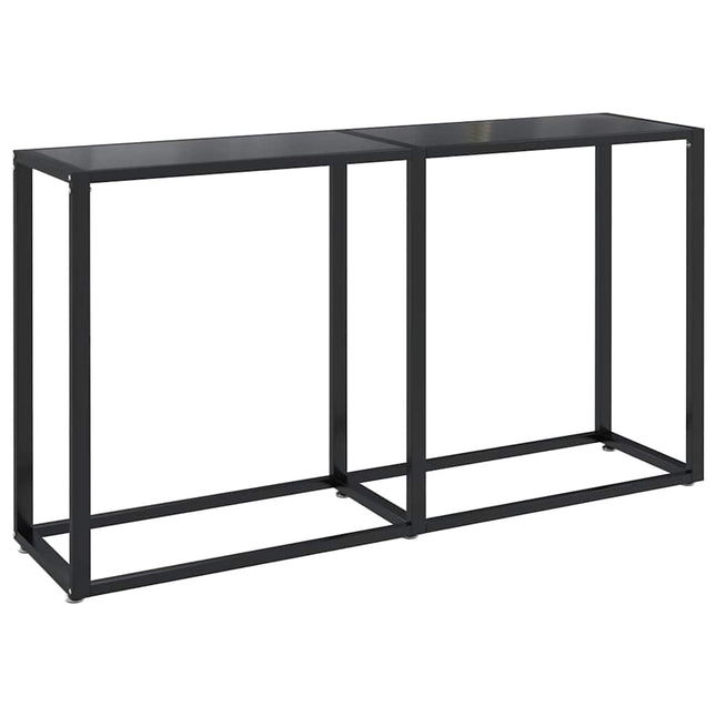konsolbord 140x35x75,5 cm hærdet glas sort