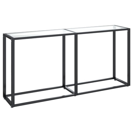 konsolbord 160x35x75,5 cm hærdet glas transparent