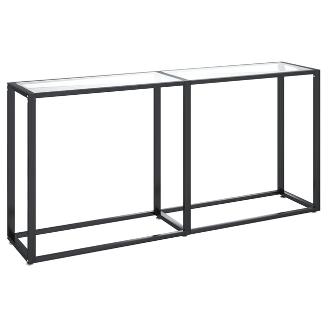 konsolbord 160x35x75,5 cm hærdet glas transparent
