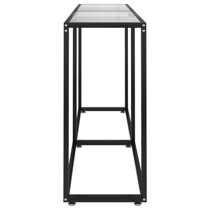 konsolbord 160x35x75,5 cm hærdet glas transparent