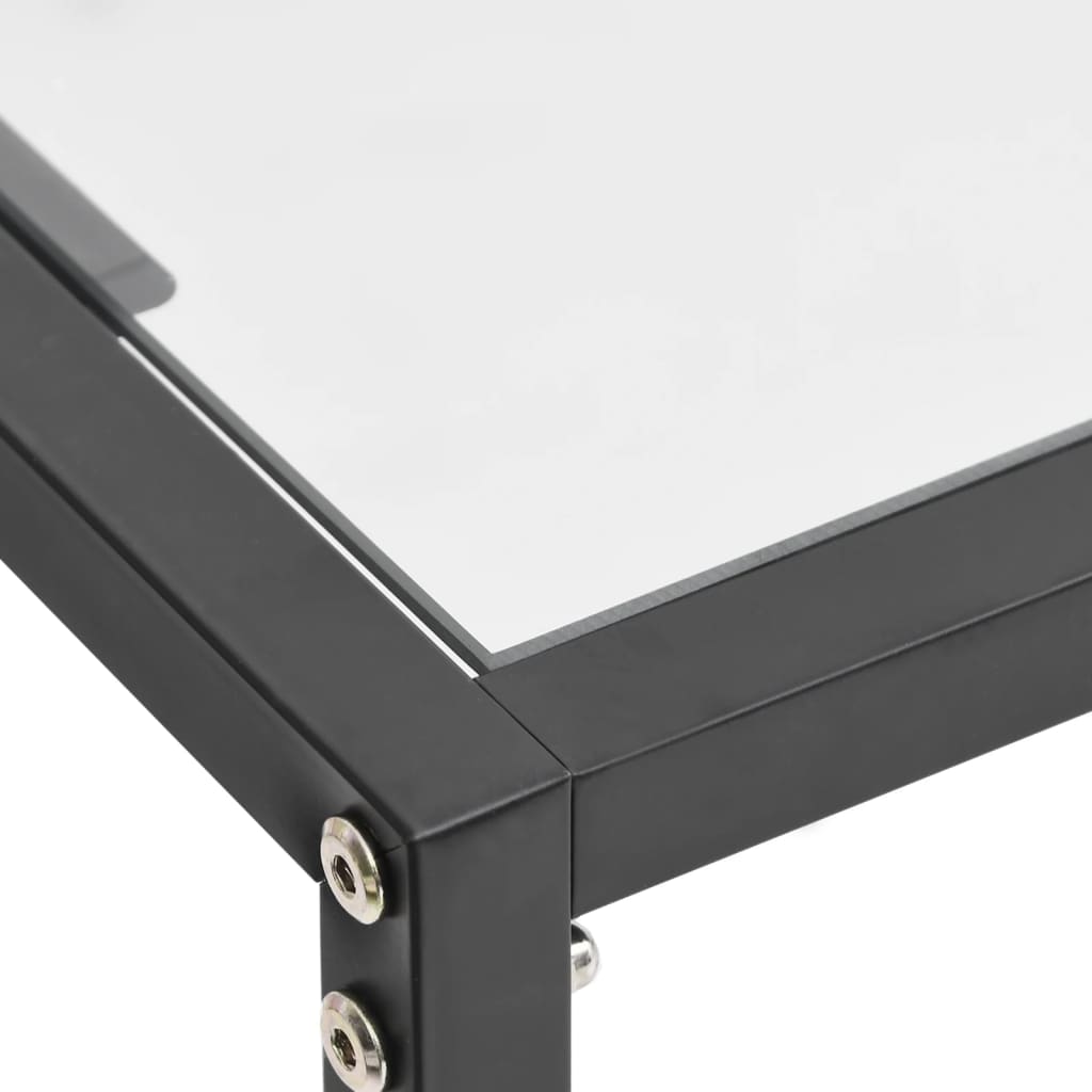 konsolbord 160x35x75,5 cm hærdet glas transparent