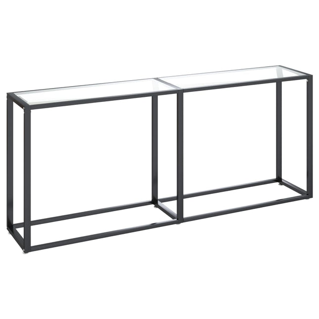 konsolbord 180x35x75,5 cm hærdet glas transparent