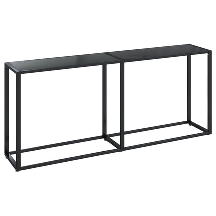 konsolbord 180x35x75,5 cm hærdet glas sort