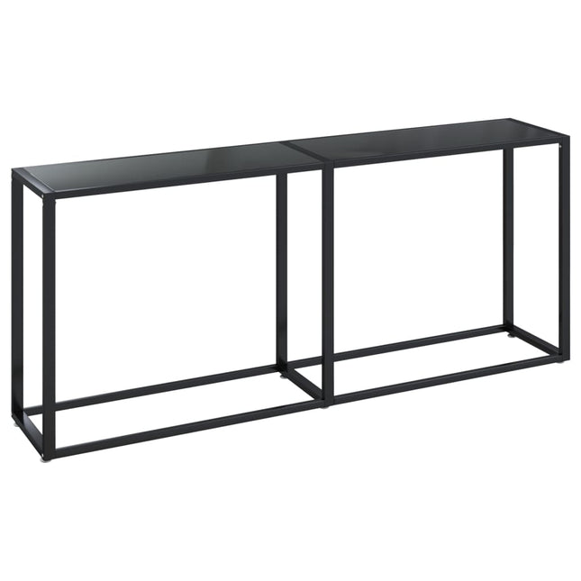 konsolbord 180x35x75,5 cm hærdet glas sort