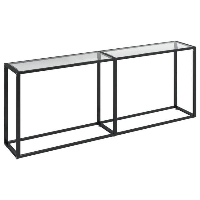 konsolbord 200x35x75,5 cm hærdet glas transparent
