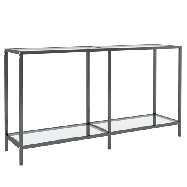 konsolbord 140x35x75,5 cm hærdet glas transparent
