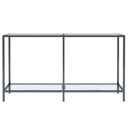 konsolbord 140x35x75,5 cm hærdet glas transparent