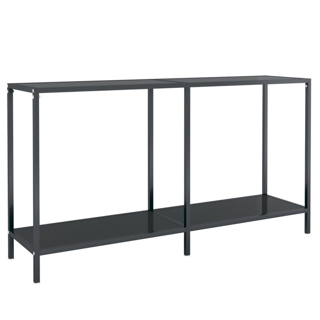 konsolbord 140x35x75,5 cm hærdet glas sort