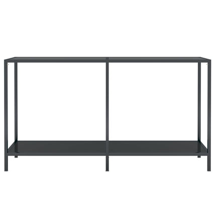 konsolbord 140x35x75,5 cm hærdet glas sort