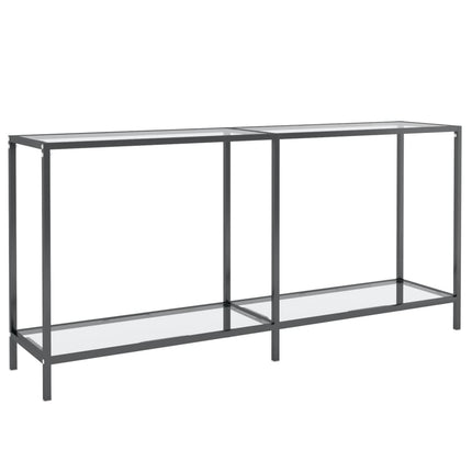 konsolbord 160x35x75,5 cm hærdet glas transparent