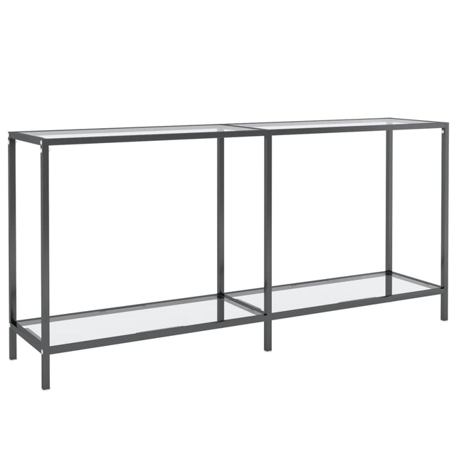 konsolbord 160x35x75,5 cm hærdet glas transparent