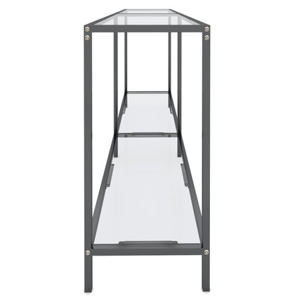 konsolbord 160x35x75,5 cm hærdet glas transparent