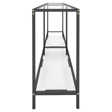 konsolbord 180x35x75,5 cm hærdet glas transparent
