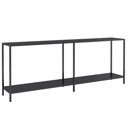 konsolbord 200x35x75,5 cm hærdet glas sort