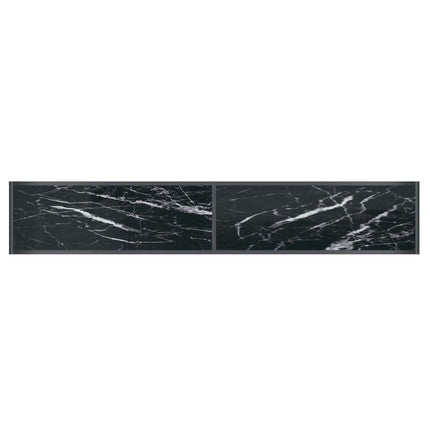 konsolbord 200x35x75,5 cm hærdet glas sort