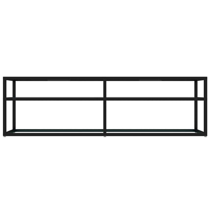 tv-bord 140x40x40,5 cm hærdet glas marmoreffekt hvid