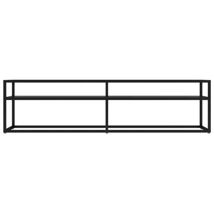 tv-bord 160x40x40,5 cm hærdet glas sort