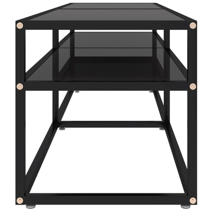 tv-bord 160x40x40,5 cm hærdet glas sort