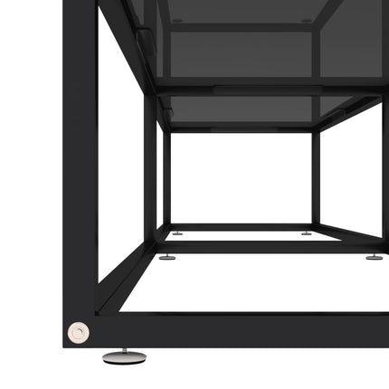 tv-bord 180x40x40,5 cm hærdet glas sort