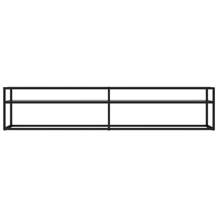 tv-bord 200x40x40,5 cm hærdet glas transparent