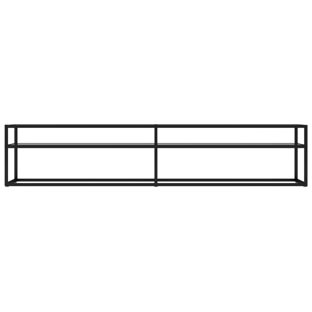 tv-bord 200x40x40,5 cm hærdet glas transparent
