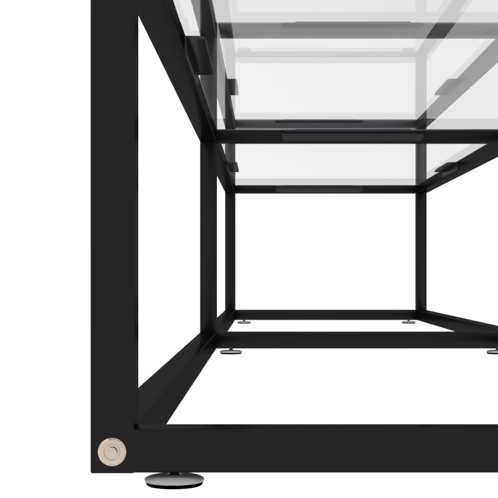 tv-bord 200x40x40,5 cm hærdet glas transparent