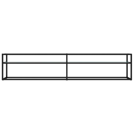 tv-bord 200x40x40,5 cm hærdet glas marmoreffekt hvid