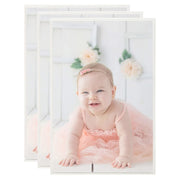 billedrammer 3 stk. til væg eller bord 70x90 cm MDF sølvfarvet