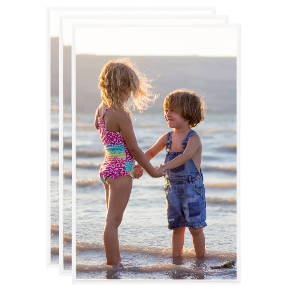 billedrammer 3 stk. til bord 13x18 cm MDF hvid billede