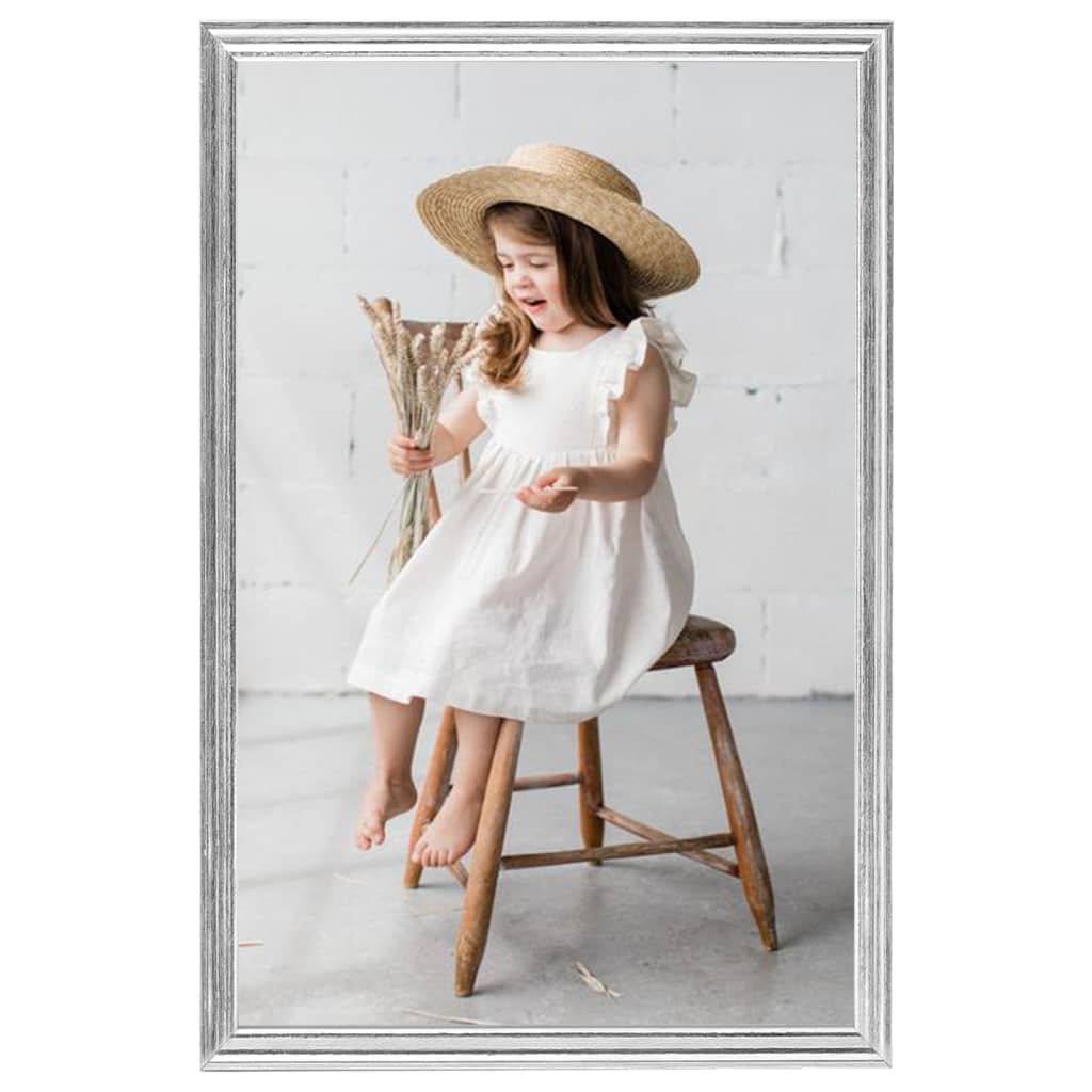 billedrammer 5 stk. til væg 70x90 cm MDF sølvfarvet