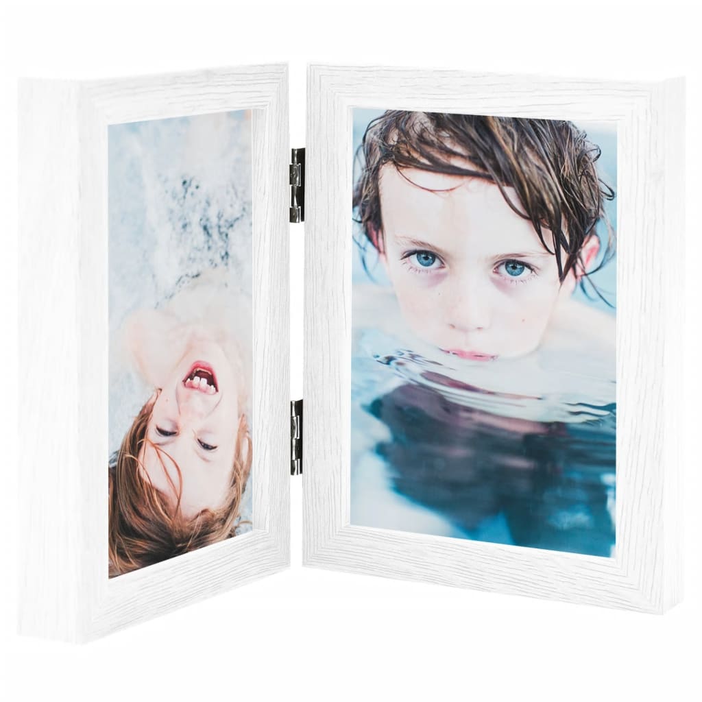 Folderamme Til 2 Billeder 2x13x18 Cm Hvid - Vidaxl