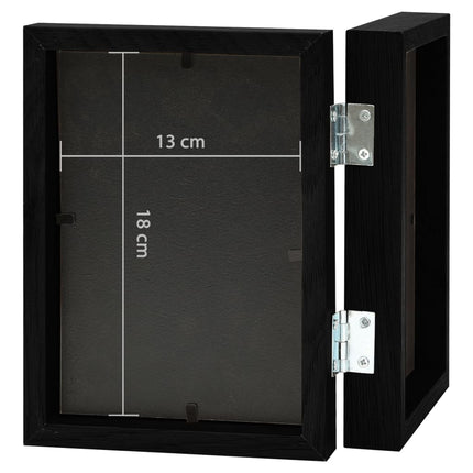 folderamme til 2 billeder 2x(13x18 cm) sort