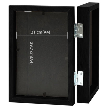 folderamme til 2 billeder 2x(21x29,7 cm) sort