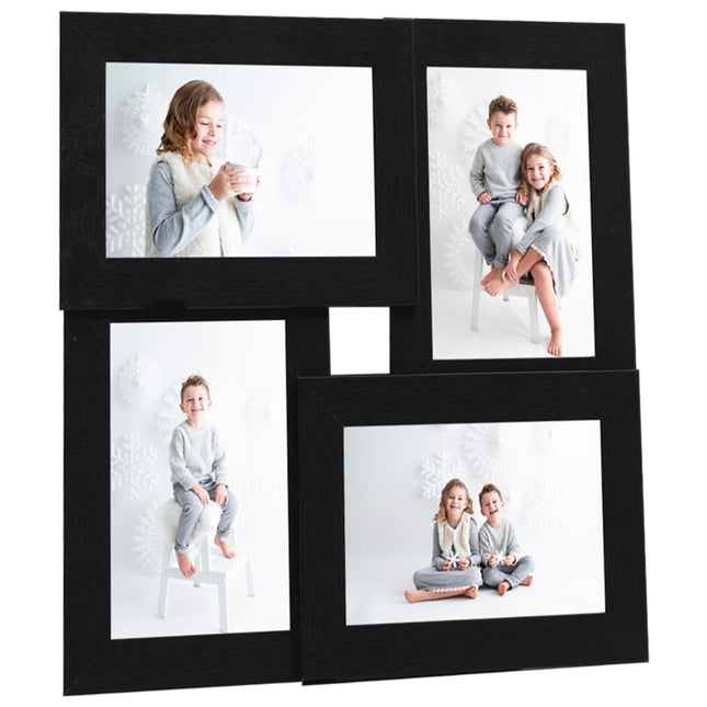 billedramme til 4x(10x15 cm) billeder MDF sort