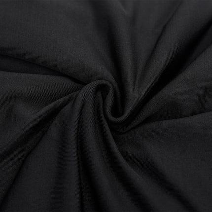 elastisk 2-personers sofabetræk polyesterjersey sort