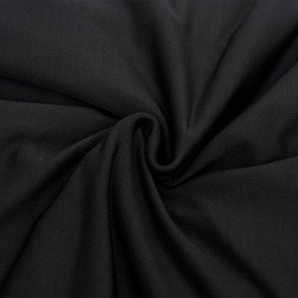 elastisk 4-personers sofabetræk polyesterjersey sort