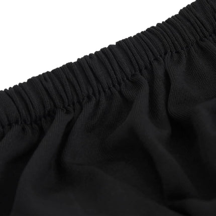 elastisk 4-personers sofabetræk polyesterjersey sort