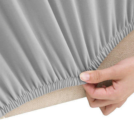 elastisk 4-personers sofabetræk polyesterjersey grå