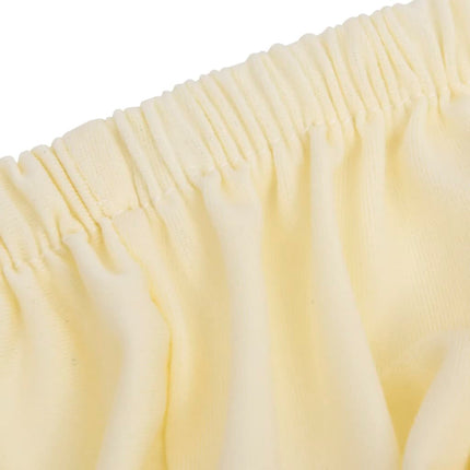 elastisk 2-personers sofabetræk polyesterjersey cremefarvet