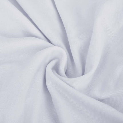 elastisk 2-personers sofabetræk polyesterjersey hvid