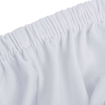 elastisk 2-personers sofabetræk polyesterjersey hvid