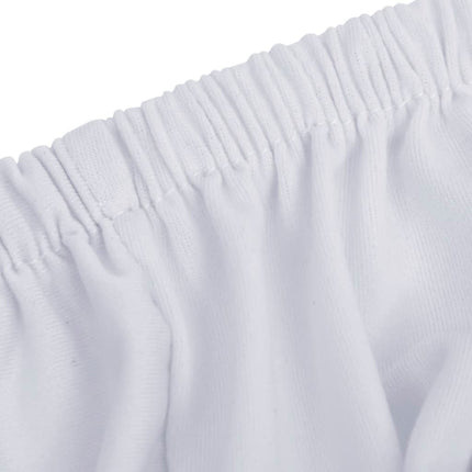 elastisk 4-personers sofabetræk polyesterjersey hvid