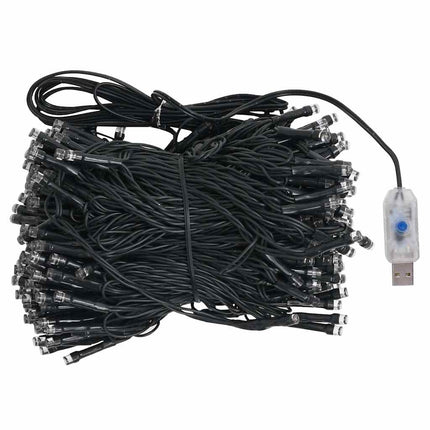 kunstigt juletræ med lys og kuglesæt 240 cm PVC sort