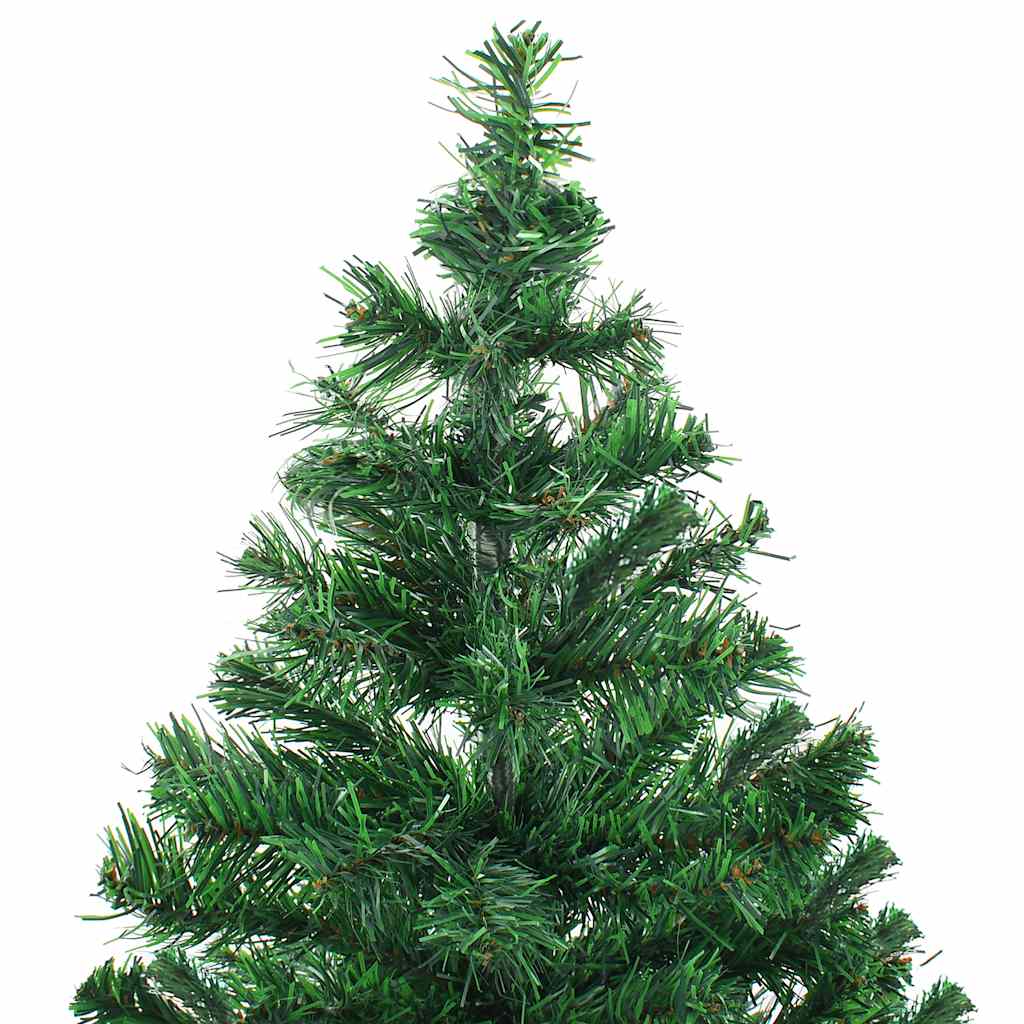kunstigt juletræ med lys og kuglesæt 150 cm 380 grene