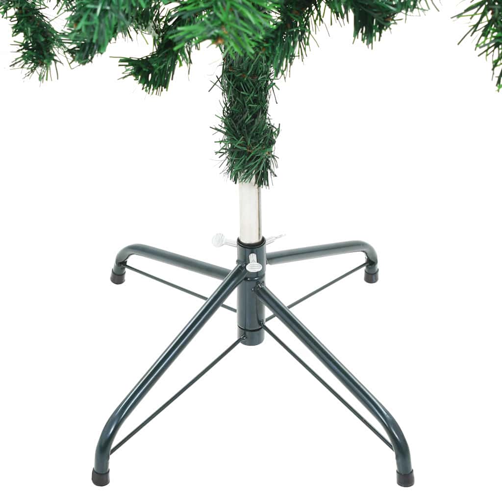 kunstigt juletræ med lys og kuglesæt 150 cm 380 grene