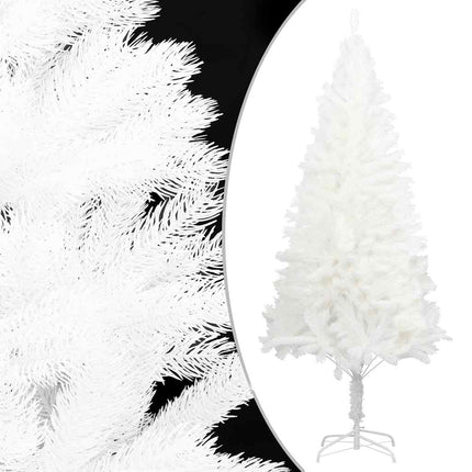 kunstigt juletræ med lys og kuglesæt 150 cm hvid